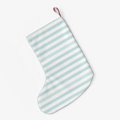 Streifen lt-Blue und weißes horizontaler Kleiner Weihnachtsstrumpf (Rückseite (Hängend))