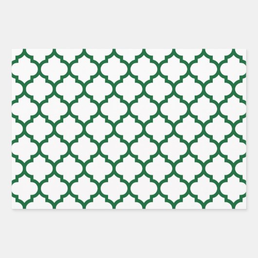 Streifen marokkanische Zickzack DIY-Farben Weiß Gr Geschenkpapier Set (Vorderseite 2)