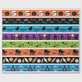 Streifen mit farbigen Halbfarben Geschenkpapier (Flach)