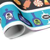 Streifen mit farbigen Halbfarben Geschenkpapier (Rolleneckpunkt)