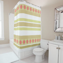 Streifen mit floralem Akzent in trockener Rose