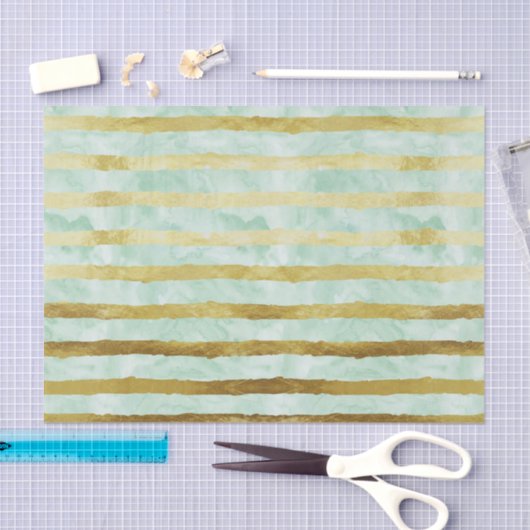 Streifen mit Goldminze Seidenpapier (Handwerk)