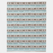 Streifen mit Kreise und Ringen im Retrostil Fleecedecke (Vorderseite)