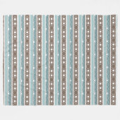 Streifen mit Kreise und Ringen im Retrostil Fleecedecke (Vorderseite (Horizontal))