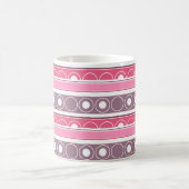 Streifen mit Kreise und Ringen im Retrostil Kaffeetasse (Mittel)