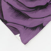 Streifen mit Lila Rose und Krähen Fleecedecke (Ecke)