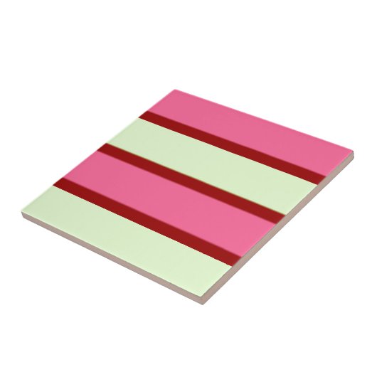 Streifen mit Minze und Rosa Fliese (Seite)