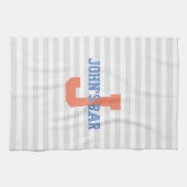 Streifen mit Monogramm-Bar-Tuch Geschirrtuch (Horizontal)