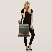 Streifen mit Olivgrün Tasche (Am Model)