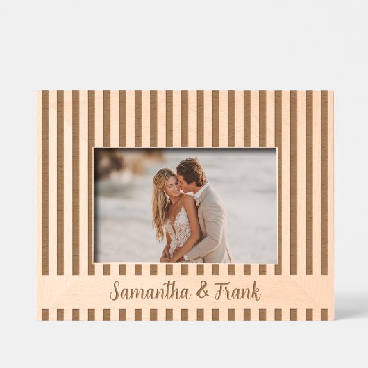 Streifen mit Schrift Hochzeit Geätzte Rahmen