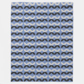 Streifen mit schwarzen und weißen Blütenblättern a Fleecedecke (Vorderseite)