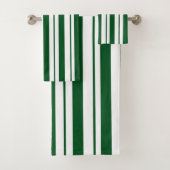 Streifen mit weißer und grüner Candy Cane Badhandtuch Set (Insitu)