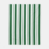 Streifen mit weißer und grüner Candy Cane Fleecedecke (Vorderseite)