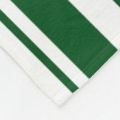Streifen mit weißer und grüner Candy Cane Fleecedecke (Ecke)