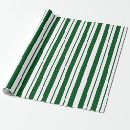 Streifen mit weißer und grüner Candy Cane Geschenkpapier