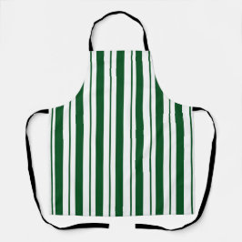 Streifen mit weißer und grüner Candy Cane Schürze