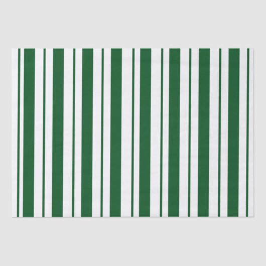 Streifen mit weißer und grüner Candy Cane Seidenpapier (Vorderseite)