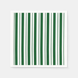 Streifen mit weißer und grüner Candy Cane Serviette