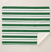Streifen mit weißer und grüner Candy Cane Sherpadecke (Vorderseite (Horizontal))