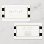 Streifen Moderne Schwarz-weiße Boutique Visitenkarte (Vorne/Hinten)