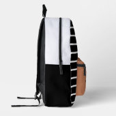 Streifen Monogramm Handschrift Name schwarz Karame Bedruckter Rucksack (Links)