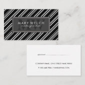 Streifen Monogramm (Terminkarte) Terminkarte (Vorne/Hinten)