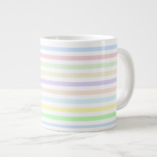 Streifen Multicolor Pastel Jumbo Tasse