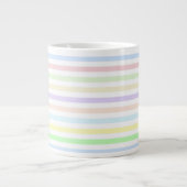 Streifen Multicolor Pastel Jumbo Tasse (Vorderseite)