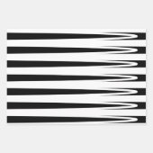 Streifen Muster Aquamarin grün Schwarz-weiße Multi Geschenkpapier Set (Vorderseite)