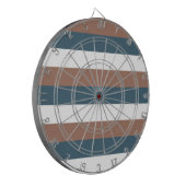 Streifen Muster Aquamarin Mocha White Dartscheibe (Vorderseite Links)