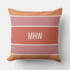 Streifen Muster benutzerdefinierte Monogramm-Auswu Kissen Für Draußen