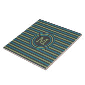 Streifen Muster benutzerdefinierte Monogramm-Flies Fliese (Seite)