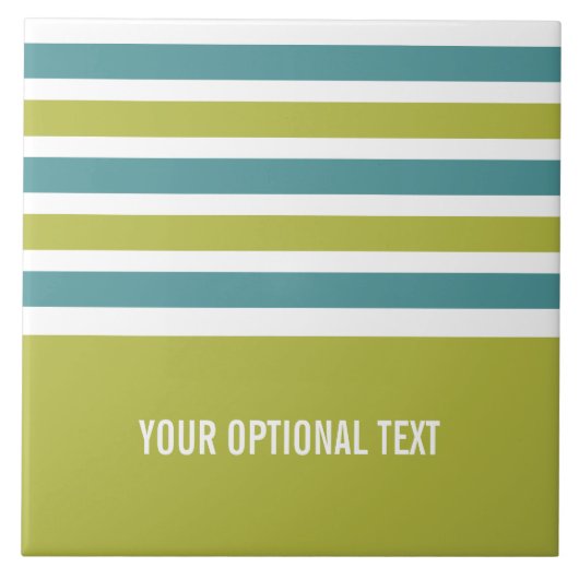 Streifen Muster benutzerdefinierte Monogramm-Flies Fliese (Vorderseite)