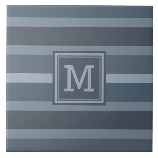 Streifen Muster benutzerdefinierte Monogramm-Flies Fliese (Vorderseite)