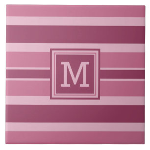 Streifen Muster benutzerdefinierte Monogramm-Flies Fliese