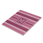 Streifen Muster benutzerdefinierte Monogramm-Flies Fliese (Seite)