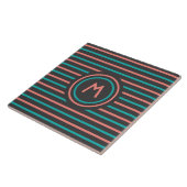 Streifen Muster benutzerdefinierte Monogramm-Flies Fliese (Seite)