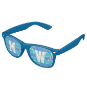 Streifen Muster benutzerdefinierte Monogramm-Party Sonnenbrille (Schrägansicht)