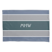 Streifen Muster benutzerdefinierte Monogramm-Pillo Kissenbezug (Vorderseite)