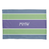 Streifen Muster benutzerdefinierte Monogramm-Pillo Kissenbezug (Vorderseite)