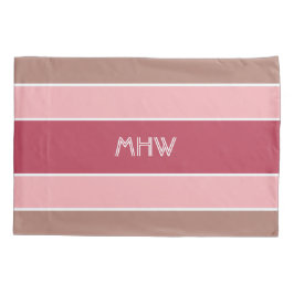 Streifen Muster benutzerdefinierte Monogramm-Pillo Kissenbezug