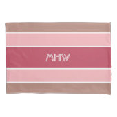 Streifen Muster benutzerdefinierte Monogramm-Pillo Kissenbezug (Vorderseite)