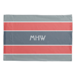 Streifen Muster benutzerdefinierte Monogramm-Pillo Kissenbezug