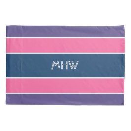 Streifen Muster benutzerdefinierte Monogramm-Pillo Kissenbezug