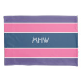 Streifen Muster benutzerdefinierte Monogramm-Pillo Kissenbezug (Vorderseite)