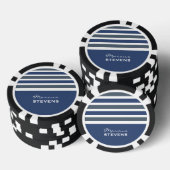 Streifen Muster benutzerdefinierte Monogramm-Poker Pokerchips (Stapel)