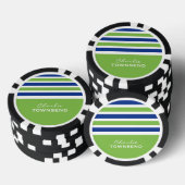 Streifen Muster benutzerdefinierte Monogramm-Poker Pokerchips (Stapel)