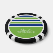 Streifen Muster benutzerdefinierte Monogramm-Poker Pokerchips (Einzeln)