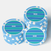 Streifen Muster benutzerdefinierte Monogramm-Poker Pokerchips (Stapel)
