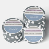 Streifen Muster benutzerdefinierte Monogramm-Poker Pokerchips (Stapel)